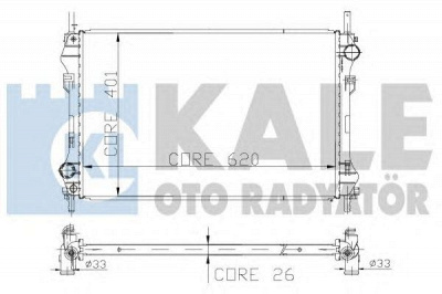 KALE OTO RADYATOR 126400 -  Радиатор, охлаждение двигателя